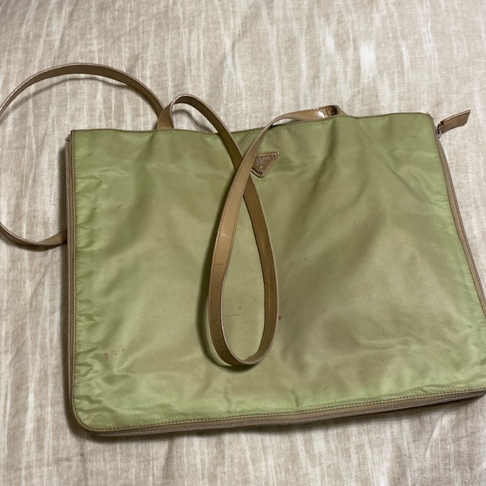 Prada nylon zip tote project bag